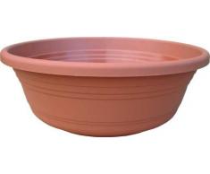 PP Plastic 040-40-02 Pflanzschale Jessica, Terracotta, Durchmesser 40xH14,5 cm