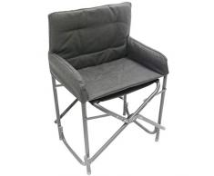 Homecall Klappstuhl aus Aluminium mit Rückenlehne - (Grau)