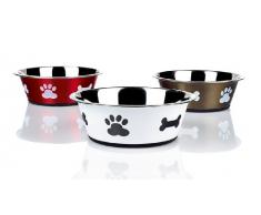 Caldex Classic Posh Paws Schale aus Edelstahl, 1 Liter