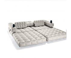 Pigro Felice ModulAir 3-in-1 Doppel Pool Float/Bank Aufblasbare Sonnenliege, PVC-Kunststoff, Steingrau