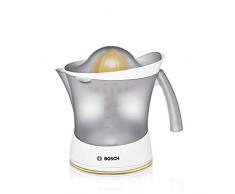 Bosch MCP3500N Zitruspresse (25 W, hohe Saftausbeute, abnehmbarer Saftbehälter 0,8 l, Fruchtfleisch-Regulierung) weiß/sommergelb