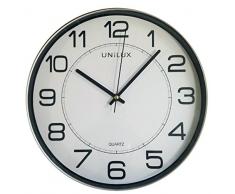 UNILUX Uhr Magnet grau magnetische Wanduhr analog qualitative Quarz-Wanduhr dekorative Wohnung/Küche/Büro/Schuluhr, einfach zu lesen, batteriebetriebee Magnet-Uhr