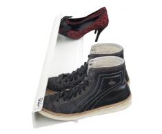 Unbekannt j-me JM200470WHI Schuhregal für 4 Paar Schuhe, wandbefestigt, waagerecht, 70 cm lang, Edelstahl