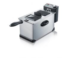 SEVERIN FR 2431 Fritteuse (2.000 W, 3 L Kapazität, 400 g Frittiermenge) edelstahl/schwarz