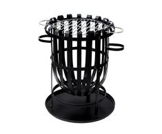 Buschbeck Feuerstelle, Feuerkorb Barcelona, schwarz, 40 x 40 x 56 cm, 90087.000