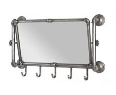 Haku-Möbel 13815 Wandgarderobe, Metall, anthrazit, 16 x 75 x 45 cm