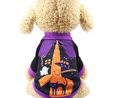 Abcsea Haustier Halloween Kostüm, Haustier Kleidung, Halloween Katze Kleidung, Hunde Kostüm, Hexenstil - L