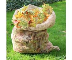 NOOR Laubsäcke Jute 70 x 100 cm 3 Stück kompostierbar Laubsack Jutesack Gartensack Kartoffelsack Bio