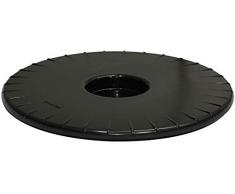 WAGNER Pflanzenroller ULTRAFLAT Ø 30 x 2,5 cm I Pflanzenroller für den Innenbereich, schwarz I Extra Flacher Kübelroller aus ABS Kunststoff, wasserabweisend I Tragkraft 100 kg - 20044801