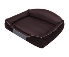 HobbyDog KRLSZT1 Hundebett Hundesofa Hundekorb, Größe L, 65 x 50 cm, Krone kord