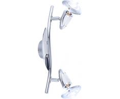 Globo Strahler Metall, chrom weiÃ, L x B: 385 x 175, exklusiv 2 x E14 R50, 40 W, 230 V 5438-2