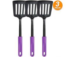 Ram Pro Pfannenwender aus hitzebeständigem Nylon mit Kunststoffgriff, ideal für antihaftbeschichtete Töpfe und Pfannen violett