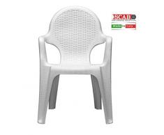 Scab Rudiano SAB328 Sessel geflochten, Weiß