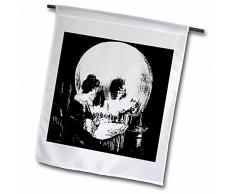 3dRose FL_18238_1 Gartenflagge Halloween, Optische Illusion, 30,5 x 45,7 cm