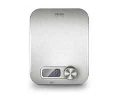 CASO Kitchen Energy Design Küchenwaage, digitale Küchenwaage, batterielose Nutzung durch kinetische Energie, umweltschonend und nachhaltig, bis 5 kg in 1 g-Schritten, edelstahl