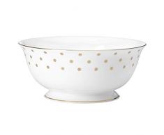 Kate Spade New York 859598 Larabee Road Gold Large Serving Bowl Servierschale, porzellan, metallisch