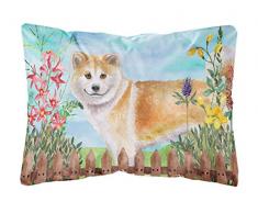 Carolines Treasures CK1240PW1216 Shiba Inu Spring Outdoor Canvas Kissen