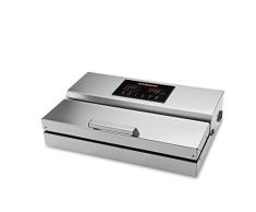 GASTROBACK 46017 Design Vakuumierer Advanced Professional Plus, Leistungsstarke Vakuumpumpe (20 L/min, 0.9 bar) Herausnehmbare Vakuumkammer, 290 Watt, Edelstahl, silber