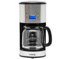H.Koenig MG30 Kaffeefiltermaschine / 12-20 Tassen / 1,5 L / LCD Bildschrim / programmierbar / silber