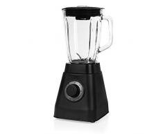 Princess Black Steel Standmixer - 1,5 Liter Fassungsvermögen, 2 Leistungsstufen, Pulsfunktion, 1000 Watt, 6 Klingen, Nachfüllöffnung, 212085