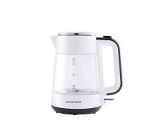Grundig WK 5860 Wasserkocher, Glas, 2400W, 1,7 l, 2400, Weiß/Schwarz