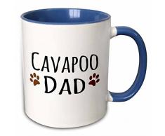 3dRose 153883_6 Mug Becher, keramik, blau/weiß