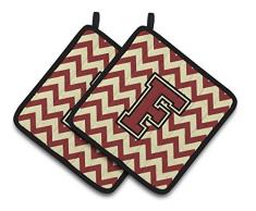 Caroline s Treasures Buchstabe F Chevron Maroon & Gold Paar Topflappen cj1061-fpthd, 7.5hx7.5 W, multicolor