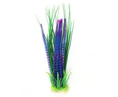 sourcingmap Kunststoff Kunstpflanze Aquarium Dekoration 39,9 cm, grün/violett