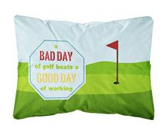 Carolines Treasures SB3091PW1216 A Bad Day at Golf Dekokissen, Leinenstoff, groß, Mehrfarbig