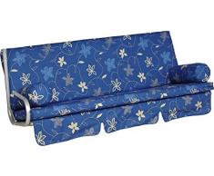 Angerer Trend Schaukelauflage Korfu, Blau, 3-Sitzer