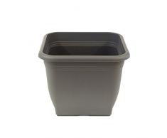 greemotion Pflanzkübel Pia Anthrazit-Grau - Blumentopf 58x58cm - 76,5L Blumenkübel eckig - Übertopf UV-beständiger Kunststoff - Pflanztopf frostsicher - Pflanzgefäß mit Bodenlöchern - Pflanzen-Zubehör