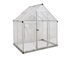 Palram HYBRID 6X4 Bundle Silber Gewächshaus 126x 185x 208 cm