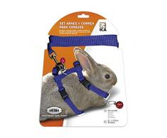 ICA DA1027 Set mit Geschirr und Gurt für Kaninchen, Blau