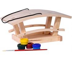 dobar 26051e Vogelhaus Bausatz für Kinder, aus Holz zum Aufhängen, 29 x 18 x 14 cm, bunt