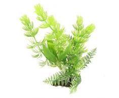 sourcingmap Künstliche Pflanze Aquarium Simulierte Kunststoff Dekoration, 17,8 cm, Grün
