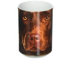 The Mountain 57355009011 Chocolate Lab Face Kaffeetasse, 450 ml, Weiß