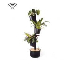 Citysens - Vertikaler garten mit Smarte Erd-Bewässerungs-System, Schwarz, 3 Pflanzgefäß