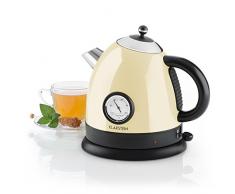Klarstein Elektrischer Wasserkocher mit klassischem Design und analogem Thermometer 1.7 litres cremefarben