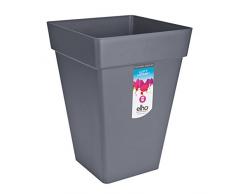 elho loft urban Square High 37 Blumentopf - Eckiges Pflanzengefäß in Anthrazit - Outdoor-Topf aus robustem und stoßfestem Material - ca. L 36.5 x W 36.5 x H 51.3 cm