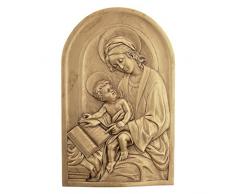 Design Toscano EU32622 Wandrelief Hl. Anna, Schutzpatronin der GroÃmütter, Wandskulpturen, Andere, gold, 1,25 x 2,5 x 18 cm