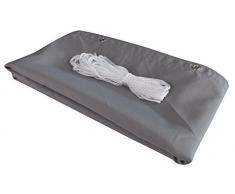 Windhager Balkonblende MALTA Sichtschutz Balkon Windschutz, 0,9 x 5 m, silber/grau, 06797