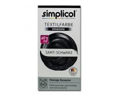 Simplicol Textilfarbe intensiv (18 Farben), Samt Schwarz 1818: Einfaches Färben in der Waschmaschine, All-in-1 Komplettpackung