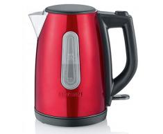 Severin Krug Wasserkocher mit 2200 W Leistung WK 3417, Rot-Metallic