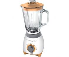 SENCOR SBL 4370 Standmixer mit 1,5 Liter Glasbehälter (500 Watt, 2 Geschwindigkeiten, Zwei Edelstahlklingen zum Zerkleinern von Eis) weiß