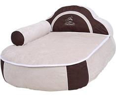 Knuffelwuff 12757 Hundebett Prestige - Größe XL, 100 x 72 cm, weiß/braun