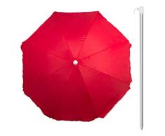 Aktive Sonnenschirm Beach mit UV-Schutz, Rot 240 cm rot