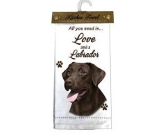 E&S Pets 700-22 Labrador, chocolate Küchentücher, baumwolle, beige