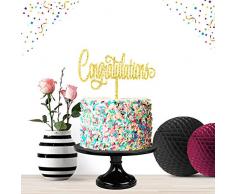 Congratulations Gold Cake Topper Party Decor 2019 Congrats Grade Foto Requisite High School Graduation Feier