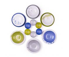 Brunch Time Geschirr 18 tlg. Set Odissea grün/blau