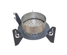 Funco 53374 Feuerstelle Stahl Beschichtet/Edelstahl Antrazit, 76x76x41 cm